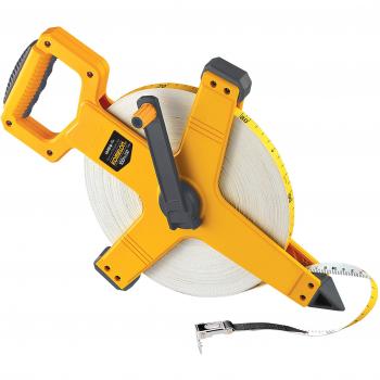Komelon FU100E/E Open Reel Surveyor Metric/Inch Fibreglass Tape Measure, 100m/330ft