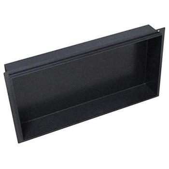 Nicho tipo bandeja para ducha Bernstein BS603010 – 60 cm x 30 cm x 10 cm en negro