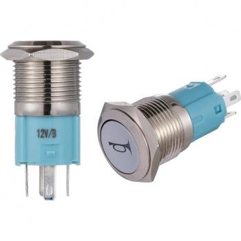 Waterproof 16mm Momentary Push Button Switch for Car Care Tools