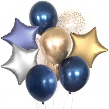 Addobbi Battesimo Palloncini Mylar Blu Navy
