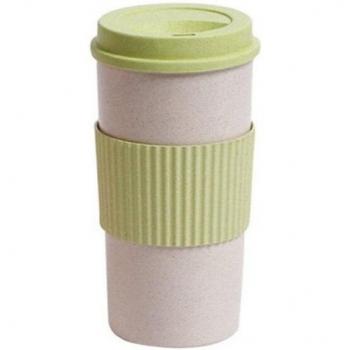 Eco-friendly Insulated Coffee Travel Mug in Wheat Fiber Straw (Leakproof, 350/450/550ml)