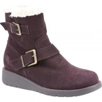 Stivaletti in pelle scamosciata marrone Lexie da signora, Hush Puppies UK 6