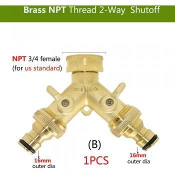 Heavy Duty 3/4 Brass Y Splitter for Garden Hoses