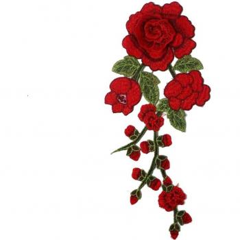 Red Rose Sewing Patch