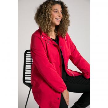 Giacca Rossa con Coulisse per Donna, Taglia 48/50, Poliestere/Fibre Sintetiche