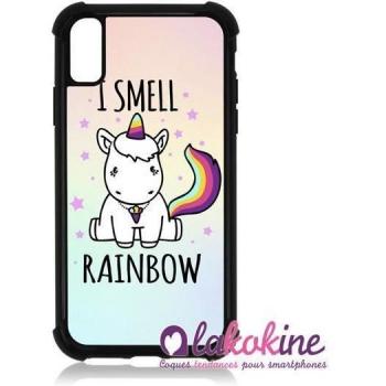Étui de Protection Silicone pour iPhone XR I Smell Rainbow