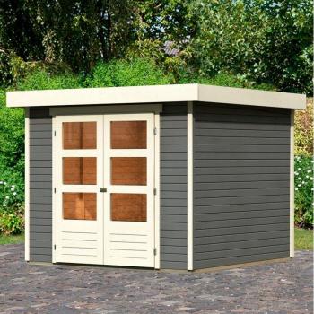 Karibu Gartenhaus »Arnis 3,5« – naturbelassen oder terragrau (alternative)