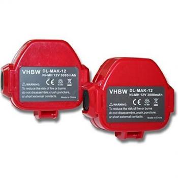 Vhbw 2x batterie de remplacement Makita 6227D 3000mAh NiMH 12V