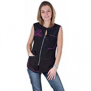 Blouse Pratique Carina pour Bains d'Animaux – Rose brodé