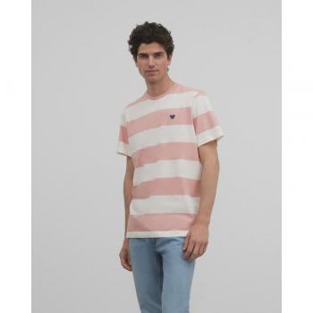 Camiseta Hombre Coral Raya ancha Silbon