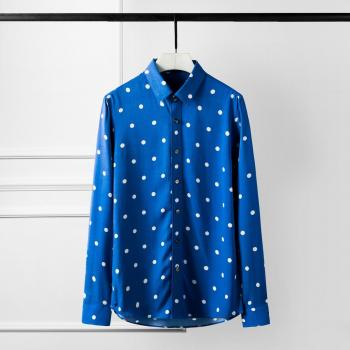 Azazel Slim Fit Herrenhemd mit Punkten