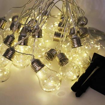 Solar LED Weihnachtslichter 5M/8M mit 10/20 G45 Glühbirnen