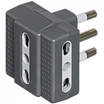 BTICINO Adattatore Triplo 4 Uscite – Grigio Bianco Tipo L (IT)