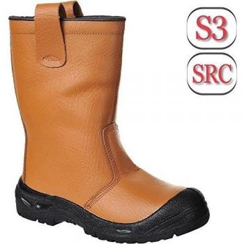 Portwest Steelite Leather S3 Safety Rigger Boots Tan Size 13