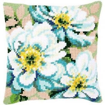 Vervaco Artisanal Anemone Cushion – 2‑Colour Design
