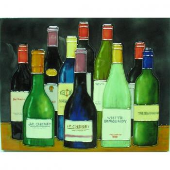 Multicolour Vintage Wine Set 11x14 – YH‑Arts 35×28×1 cm