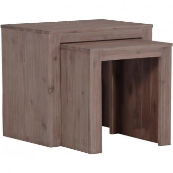 Akazien-Holz Beistelltisch-Set IOVIVO New Orleans Edition
