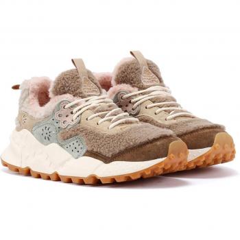Zapatillas de Mujer Beige Kotetsu Teddy de Mezcla de Lana