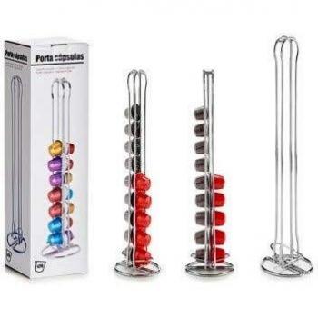Soporte de Acero Inoxidable para 20 Cápsulas de Café
