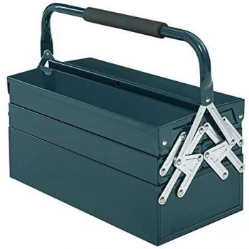 Caja de Herramientas Verde con Mango de Transporte