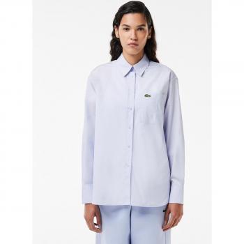 Camisa larga de mujer Lacoste en popelín