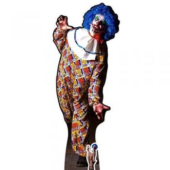 „Gruselfeuer: Star‑Ausschnitt‑Karton mit Halloween‑Clown‑Stecker“