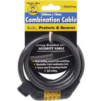 Sterling 1.5m x 10mm Coil/ Braid Comb C/Lock/Brack