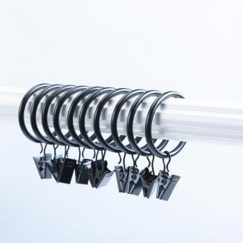 Serrated clip curtain rings