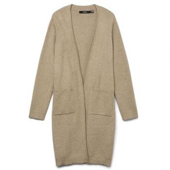 VMSABA LS Pocket Coatigan, Ga Noos, Zandkleur (Vero Moda)