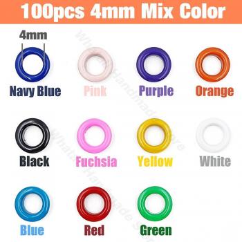 100pcs Multi-Color Metal Eyelets for Scrapbooking & Accessories