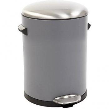 Belle Deluxe Cestino a Pedale EKO 3 L Grigio con Cappuccio a Sfera