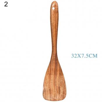Houten kookgerei set inclusief spatel en lepel, teak