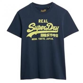 Superdry Women’s Slim Eclipse T-Shirt, Navy, VL Neon, Size Small