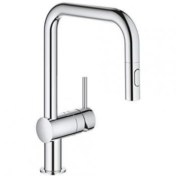 Mitigeur monocommande de cuisine Minta GROHE avec bec en forme de U, chromé et code produit 32322002 (Importation d'Allemagne)