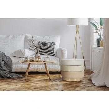 Kayoom Polsterhocker „Hocker Matilda 325 – Edler Touch durch goldenen Sockel“