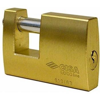 CISA Lucchetto in Ottone Satinato con Chiavi, Dimensione 90 mm