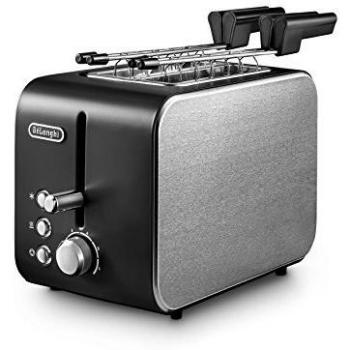 DeâLonghi CTX 2203.BK tostapane 2 fetta/e 550 W Nero, Argento