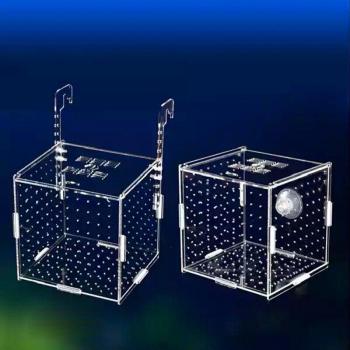 Caisse d'isolation aquarium compact acrylique brillant – double réseau
