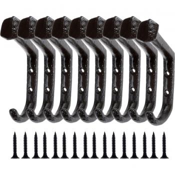 4/6/8/10PCS Vintage Cast Iron Coat Hooks