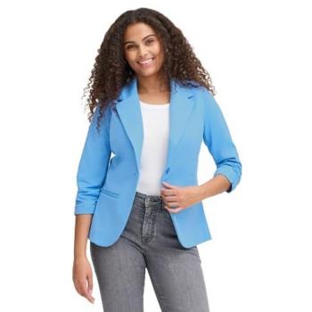 Fransa Damenblazer – Kurz, Azure Blau, Gr. XXL, 74 % Polyester, 21 % Viskose, 5 % Elasthan