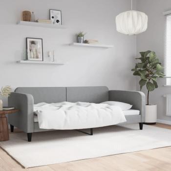 Tagesbett aus Stoff in Hellgrau 100x200 cm