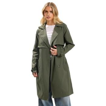 Women’s Dark Green Petite Trench – Size 14