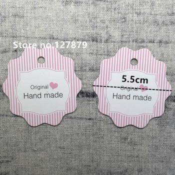50Pcs Handmade 5.5cm Flower Price Tags