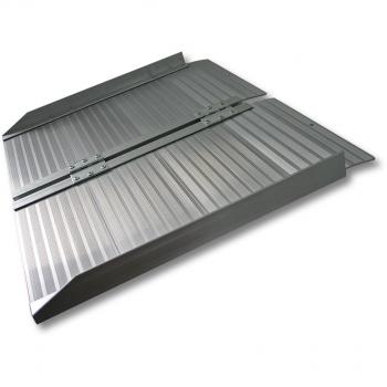 Wiltec Rampe Fauteuil Roulant 1220 x 730 x 50 mm Aluminium Antidérapante Mobile