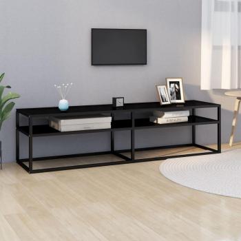 VidaXL TV Stand Black 63x15.7x15.9 Tempered Glass