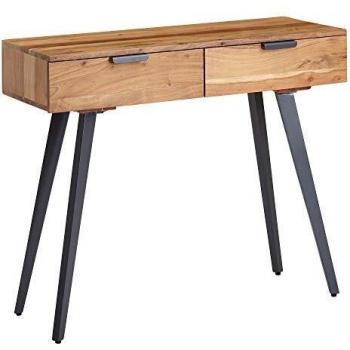 Wohnling Konsolentisch 90 x 78 x 36 cm Akazie Massivholz/Metall Anrichte Modern