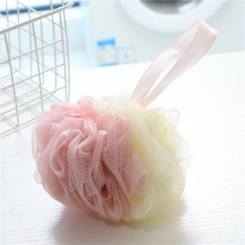 Two-Color Bath Flower Mesh Sponge