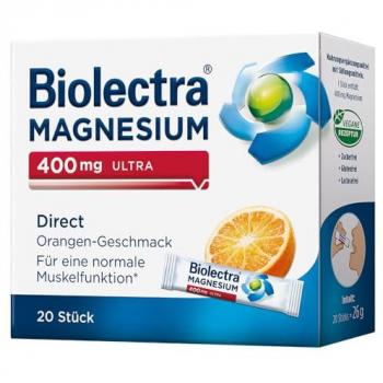Biolectra Magnesium 400 mg ultra direct Orangengeschmack, 20 St. Beutel