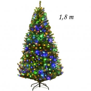 Árbol de Navidad Artificial 180CM con Soporte y 350 Luces LED