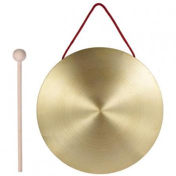 22cm Brass Copper Chapel Opera Percussion Gong with Play Hammer